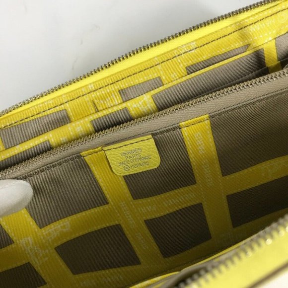 HERMES Long wallet Azap Long Silk-In Zip Around Long Wallet Epsom yellow - Picture 12 of 13